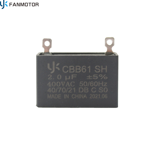 Condensador del motor del ventilador de 2.0uf YK